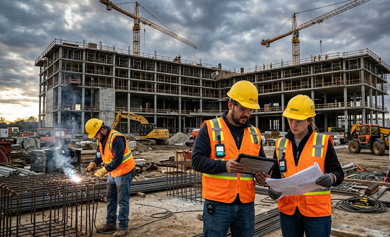 Construction site tracking